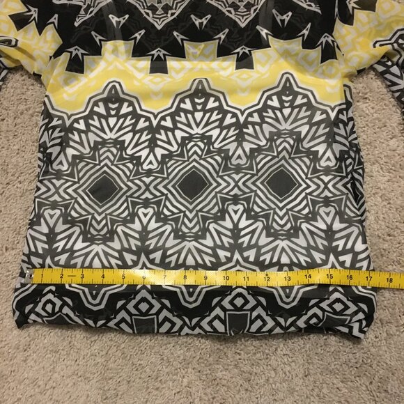 Alfani Modern Retro Trippy Print Bell Sleeve Cover Top & Cami - Picture 12 of 16